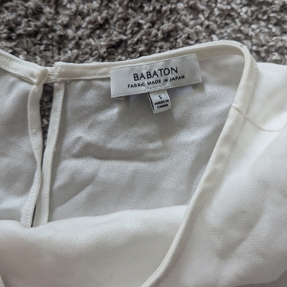 Babaton White Cropped Blouse - Picture 4 of 7